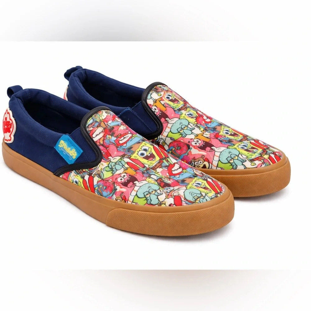 Ground Up SpongeBob Slip On Sneakers Men's 11 Krusty Krab